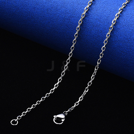 Non-Tarnish 304 Stainless Steel Cable Chain Necklace NJEW-S420-008A-P-1