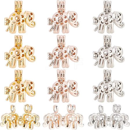 SUPERFINDINGS 12Pcs 3 Colors Rack Plating Alloy Locket Pendants FIND-FH0004-77-1