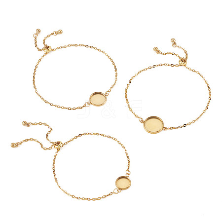 3Pcs 3 Styles 304 Stainless Steel Cable Chain Slider Bracelet Making BJEW-TADJ00002-1