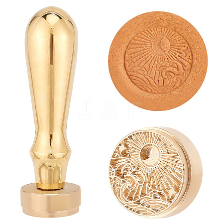 Golden Plated Brass Stamps DIY-WH0349-161A-1