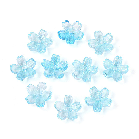 Baking Paint Transparent Glass Bead Caps DGLA-N014-06A-03-1