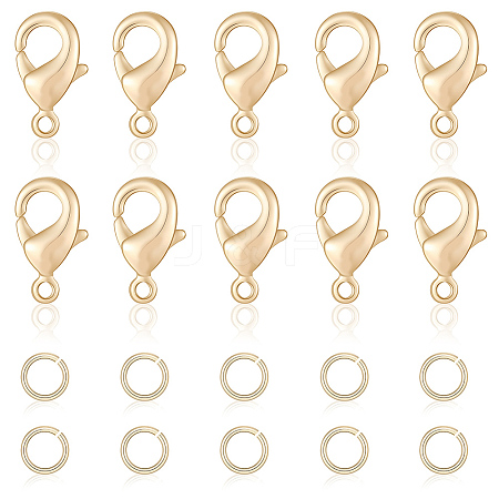 Brass Lobster Claw Clasps KK-BBC0024-54G-1