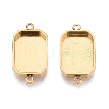 304 Stainless Steel Connector Cabochon Settings STAS-Q113-34G-1