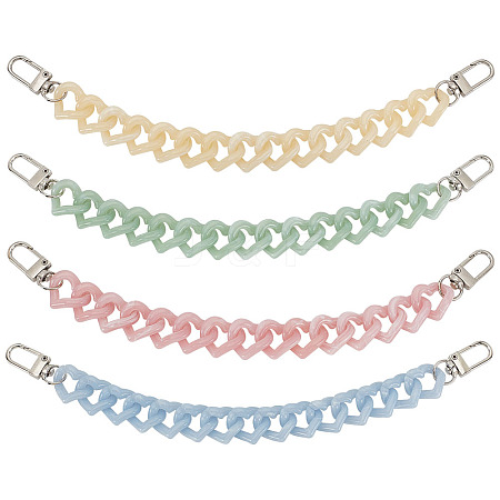 8Pcs 4 Colors Acrylic Boot Strap Chains FIND-GO00003-1