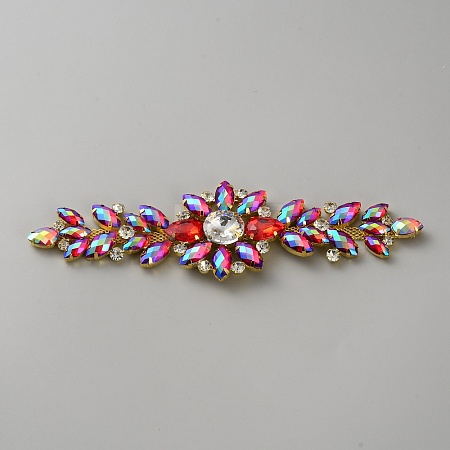 Flower Alloy Rhinestone Ornament Accessories DIY-WH0622-364B-1