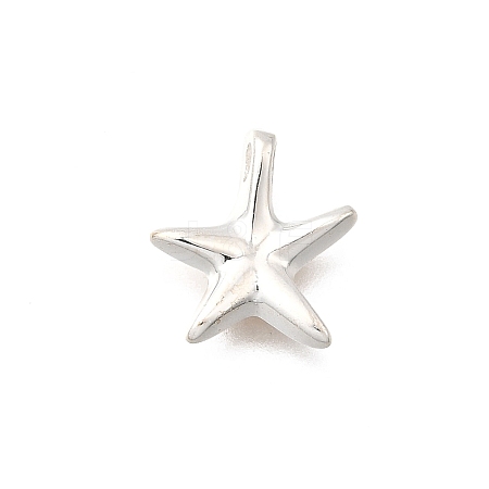 925 Streling Silver Starfish Charms with 925 Stamp STER-I022-02S-1