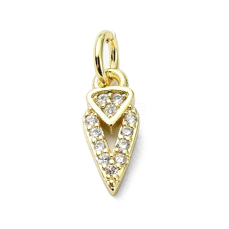 Brass Micro Pave Cubic Zirconia Pendants KK-H475-54G-02-1