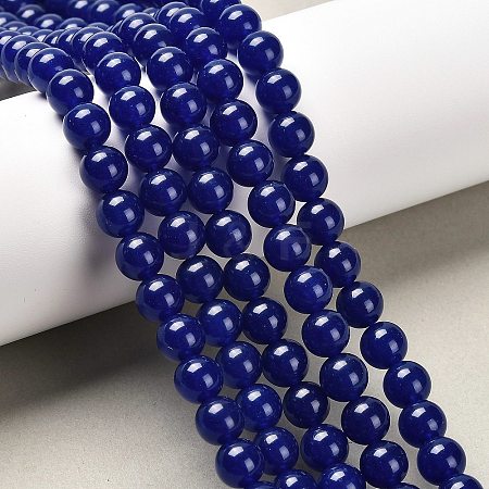 Natural & Dyed Malaysia Jade Bead Strands G-A146-8mm-A22-1