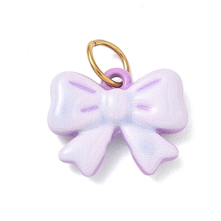 304 Stainless Steel Enamel Pendants SA-CBA08A6-04G-1