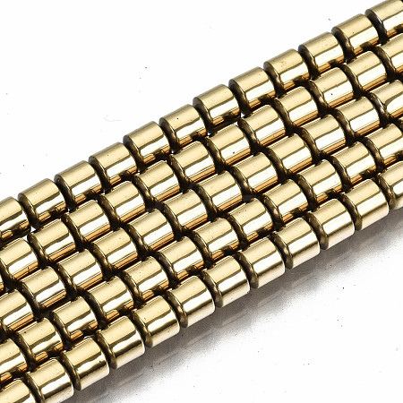 Electroplate Non-magnetic Synthetic Hematite Beads Strands G-T114-61-LG-1