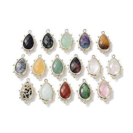 Natural & Synthetic Mixed Stone Connector Charms G-G012-05G-B-1