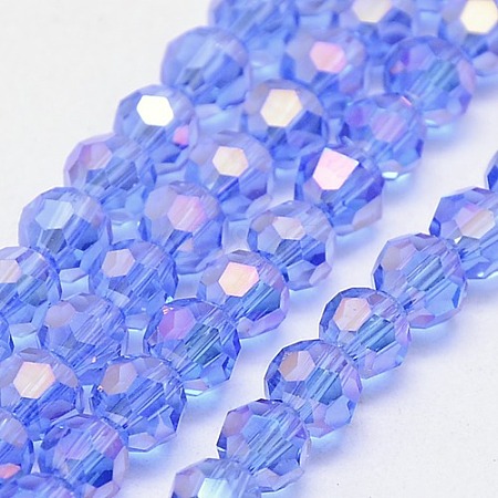 Electroplate Glass Beads Strands LS-EGLA-J042-4mm-AB02-1