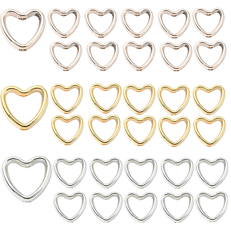 45Pcs 3 Colors CCB Plastic Beads Frames FIND-YW0005-27-1