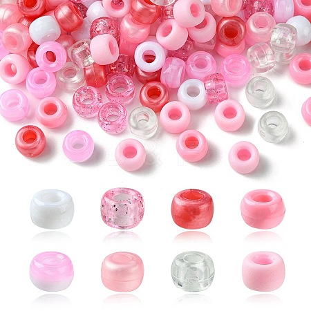 424G 8 Styles Plastic Pearlized Beads KY-FS0001-21D-1