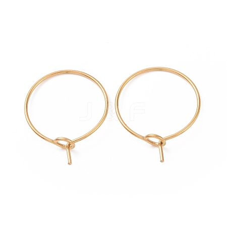 Ion Plating(IP) 316L Surgical Stainless Steel Hoop Earring Findings LS-STAS-D164-03G-1