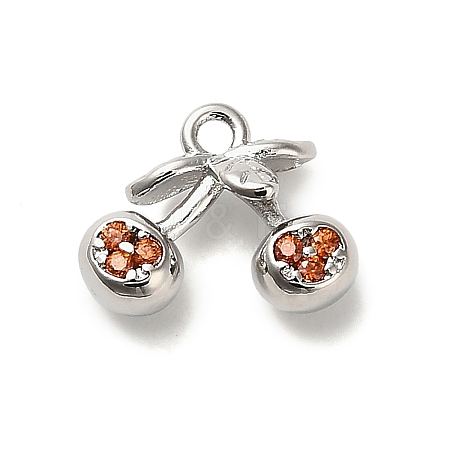 Brass Micro Pave Cubic Zirconia Pendants KK-L229-001P-02-1