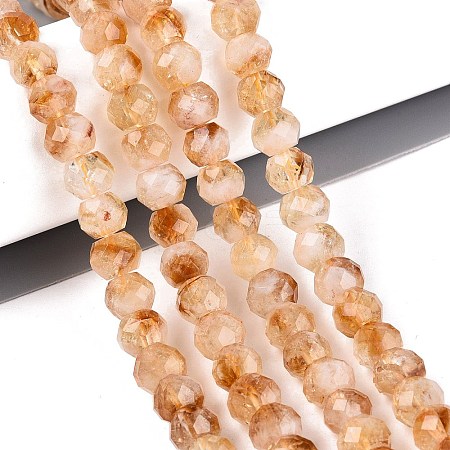 Heated Natural Citrine Beads Strands G-Q608-26A-01-1