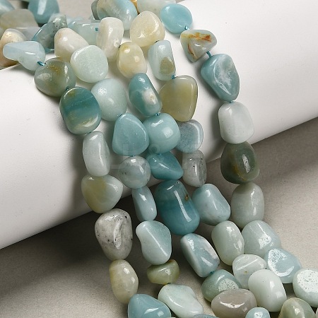 Natural Flower Amazonite Beads Strands G-P568-C18-01-1