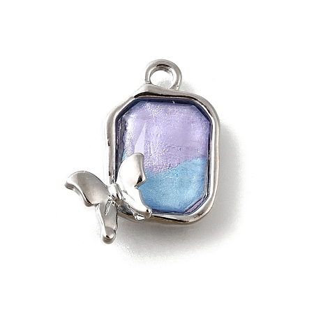 Alloy Acrylic Pendants PALLOY-R157-02P-03-1