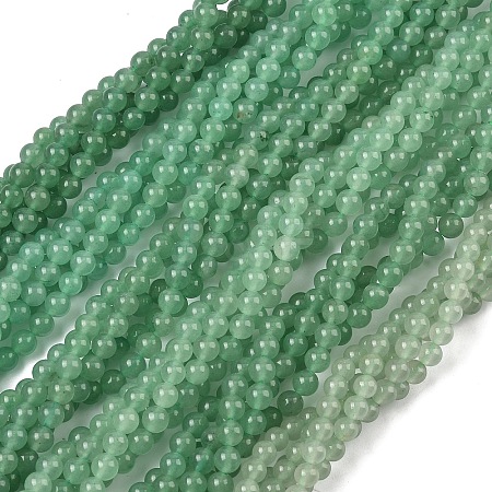 Natural Green Aventurine Beads Strands GSR6mmC024-1