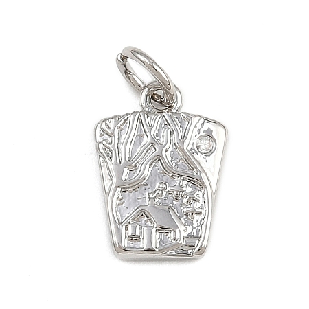 Brass Pave Cubic Zirconia Pendants KK-A269-28P-1