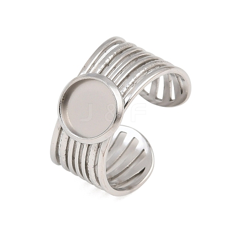 304 Stainless Steel Cuff Ring Components SA-CBA82C8-03A-P-1