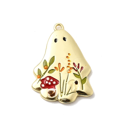 Brass Enamel Pendants KK-L258-09B-1