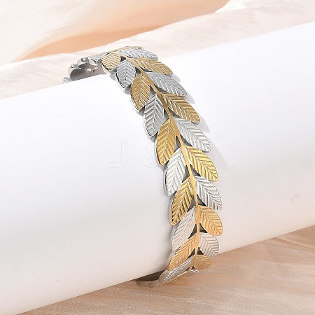 304 Stainless Steel Cuff Bangles for Women BJEW-D466-01GP-1