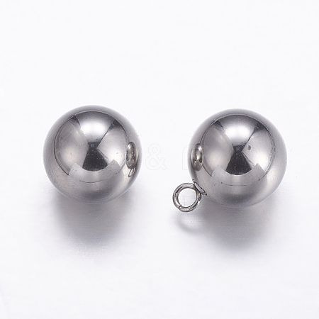 201 Stainless Steel Sphere Charms STAS-K146-048-10mm-1