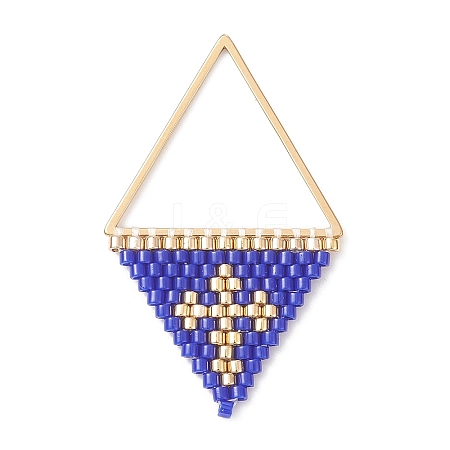 Handmade Japanese Seed Beads Pendants PALLOY-MZ00136-04-1