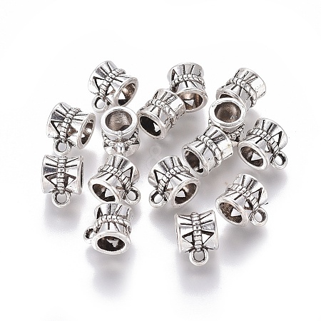 Tibetan Style Alloy Tube Bails LS-TIBE-30047-AS-NR-1