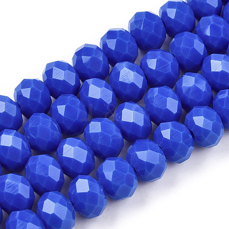 Opaque Solid Color Glass Beads Strands LS-EGLA-A034-P6mm-D32-1