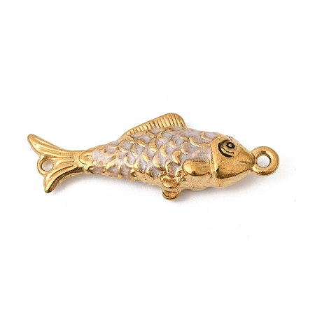 304 Stainless Steel Enamel Fish Connector Charms STAS-B128-54G-03-1