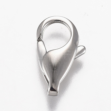 Tarnish Resistant Polished 316 Surgical Stainless Steel Lobster Claw Clasps STAS-Z013-06E-1