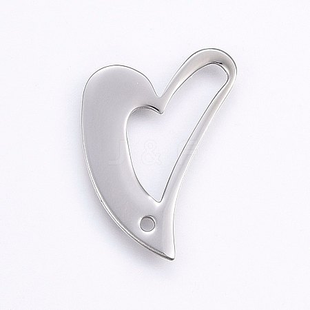 Tarnish Resistant 304 Stainless Steel Open Heart Pendants LS-STAS-I094-17P-1