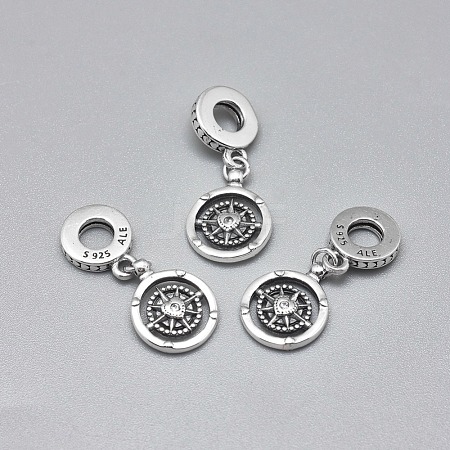 925 Sterling Silver European Dangle Charms STER-I019-30AS-1
