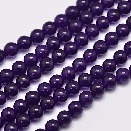 Natural Malaysia Jade Bead Strands G-A146-8mm-A01-1