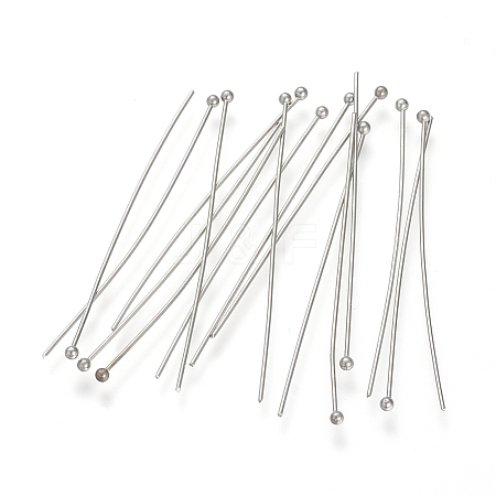 Tarnish Resistant 304 Stainless Steel Ball Head pins X-STAS-S066-70x0.5mm-1