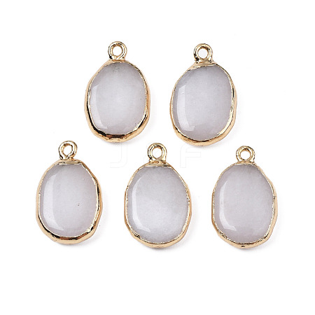 Natural White Stone Pendants G-N326-130-01-1