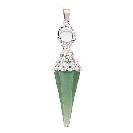 Natural Green Aventurine Pendants PW-WG6405D-02-1