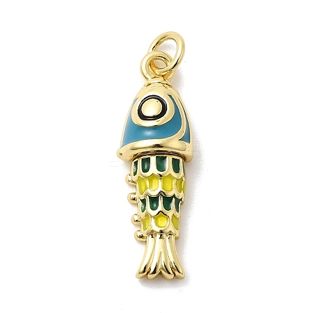 Brass Enamel Pendants KK-H529-51G-02-1