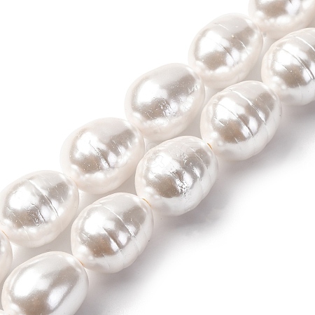 Electroplated Shell Pearl Beads Strands BSHE-H110-01-03-1