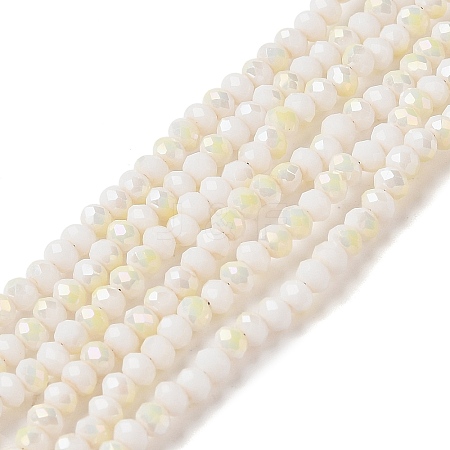 Electroplate Glass Faceted Rondelle Beads Strands EGLA-D020-3x2mm-05-B-1