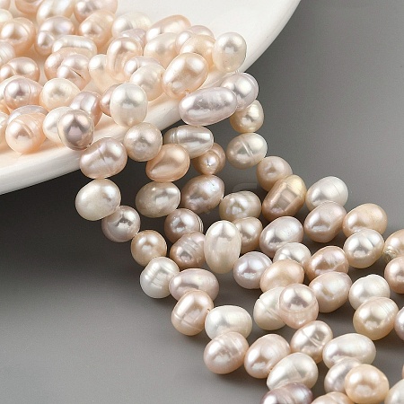 Natural Cultured Freshwater Pearl Beads Strands PEAR-A006-28C-1