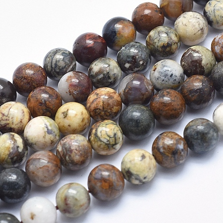 Natural Pietersite Beads Strands G-K256-49-8mm-1