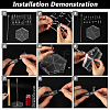 Adjustable Plastic Assembled Action Figure Display Holders with Hexagon Bases DIY-WH0043-157B-3