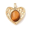 Natural Tiger Eye Pendants KK-A279-14G-1