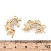 Brass Pave Clear Cubic Zirconia Pendants KK-T081-03G-3