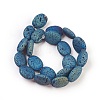 Electroplated Natural Lava Rock Bead Strands G-E497-E-02-2