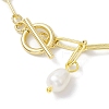 Natural Cultured Freshwater Pearl Charm Bracelets BJEW-JB10444-3